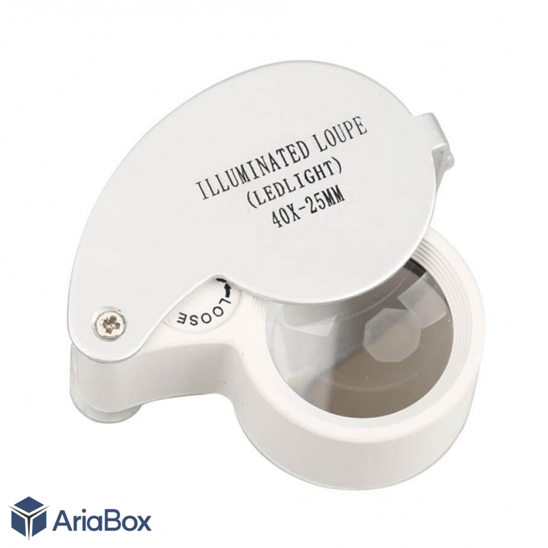 ذره بین تاشو چراغدار 40Xمدل MG21011