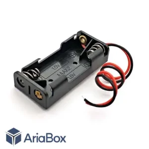 جا باتری نیم قلم بدون پوش دار 2 تایی مدل 2AAA