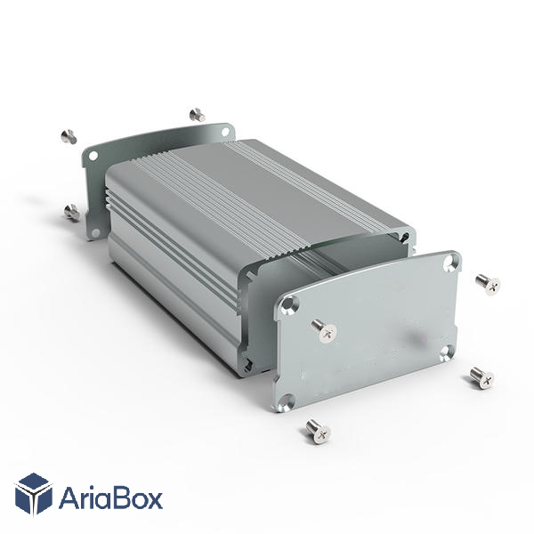 جعبه آلومینیومی شاسی تقویت کننده ABL413-A1/L120 با ابعاد 55×95×120 میلی متر