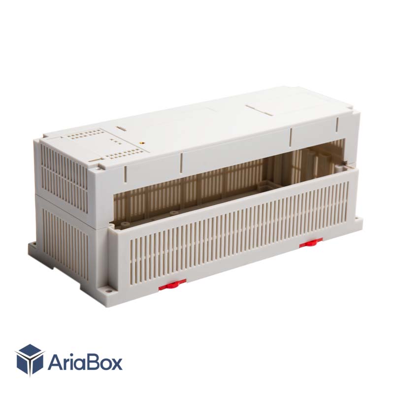 باکس پلاستیکی تجهیزات PLC ریلی ABR124-A1 با ابعاد 110×110×250 میلی متر