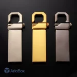 باکس فلزی فلش مموری USB مدل ABU806 با ابعاد 5×13×48 میلی متر