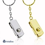 باکس فلزی فلش USB مدل ABU809 با ابعاد 8×17×39 میلی متر