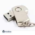 باکس فلزی فلش USB مدل ABU809 با ابعاد 8×17×39 میلی متر