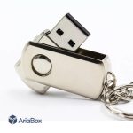 باکس فلزی فلش USB مدل ABU809 با ابعاد 8×17×39 میلی متر