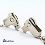 باکس فلزی فلش USB مدل ABU809 با ابعاد 8×17×39 میلی متر