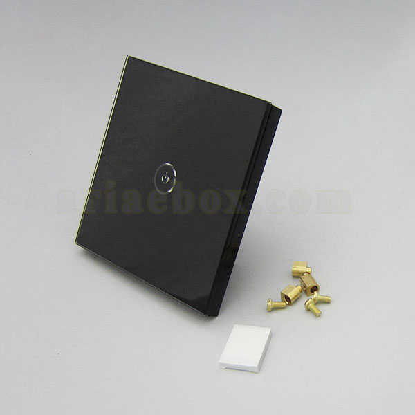 نمای سه بعدی کلید هوشمند UK تک پل مشکی S901-A2P1