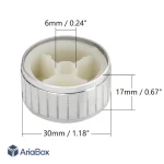 سرولوم آلومینیومی 30 میلی متری مدل KN1005 با ابعاد 17×30 میلی متر