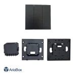 باکس کلید هوشمند مکانیکی مشکی سه پل مدل S914-A2P3 با ابعاد 40×86×86 میلی متر