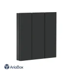 باکس کلید هوشمند مکانیکی مشکی سه پل مدل S914-A2P3 با ابعاد 40×86×86 میلی متر
