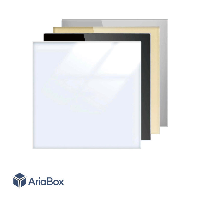 شیشه سفید بدون آیکون کلید هوشمند GL2-A1 با ابعاد 2×86×86 میلی متر