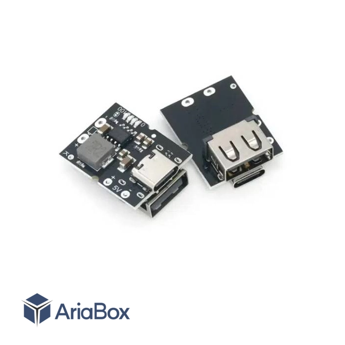 ماژول پاوربانک Type-C افزاینده ولتاژ 5V 2A با خروجی USB